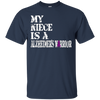 Image of Alzheimer's Awareness T Shirt For Nieces Purple Ribbon Tee