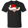 Image of Santa Reindeer Face. Christmas Costume Holiday T-Shirt