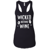 Image of Funny Halloween Wine Shirt Wicked Before Wine T-Shirt