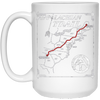 Image of Appalachian Trail Map Retro Long Sleeve Tee Shirt