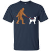 Image of Bigfoot Walking Chihuahua Dog T-Shirt