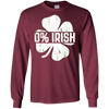 Image of 0% Irish T-Shirt Vintage St. Patrick Day Gift Shirt