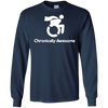 Image of Chronically Awesome Wheelchair Superhero Funny Tee Shirt