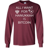 Image of All I Want for Hanukkah is Bitcoin Chanukkah T-Shirt Hodl