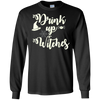 Image of Funny Halloween Wine Lovers Shirt Women Drink Up Witches Tee