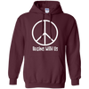 Image of AM Peace Sign Shirts: Peace Begins With Us Symbol T-Shirt