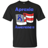 Image of Apraxia Awareness American Flag T shirt