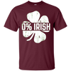 Image of 0% Irish T-Shirt Vintage St. Patrick Day Gift Shirt
