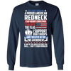 Image of A Proud American Redneck Support Guns Troops Flag T Shirt