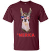 Image of 'Merica Llama Patriotic USA July 4 Sunglasses Funny T-Shirt