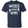 Image of Funny Halloween Wine Long Sleeve Shirt Wicked Before Wine