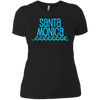 Image of Santa Monica Beach Long Sleeve T-Shirt Waves Surf Tee Shirt