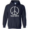 Image of AM Peace Sign Shirts: Peace Begins With Us Symbol T-Shirt