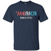Image of 'Merica Since 1776 Shirt | Cool Retro USA Tshirt for July 4