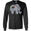 Image of Autism Awareness Elephant Long Sleeve T Shirt