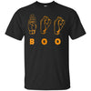 Image of American Sign Language ASL BOO Halloween T-shirt