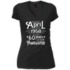 Image of April 1958 T-shirt Turning 60 Years Of Being Awesome