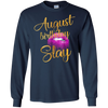 Image of August Birthday Purple Lips Slay T-shirt Birthday Gift