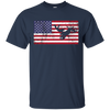 Image of American Flag Motocross Motorcycle Patriotique T-Shirt Fun