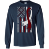 Image of American Flag THROAT Cancer Awareness T-Shirt