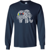 Image of Autism Awareness Elephant Long Sleeve T Shirt