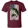Image of American Flag Patriotic Bass Fishing Shirt for Men Women