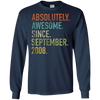 Image of Absolutely Awesome Since September 2008 10th Birthday Shirt