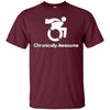 Image of Chronically Awesome Wheelchair Superhero Funny Tee Shirt