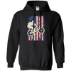 Image of American Flag Mountain Biking Shirt Long Sleeve Bike Lover