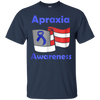 Image of Apraxia Awareness American Flag T shirt