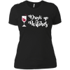Image of Funny Halloween Wine Lovers Shirt Women Drink Up Witches Tee