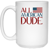 Image of All American Dude 4th of July Patriotic America USA Shirt LS