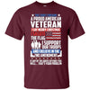 Image of A Proud American Veteran Support Guns Troops Flag LS Shirt