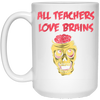 Image of Funny Halloween Teacher All Teachers Love Brains T Shirt