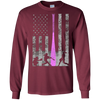 Image of American Softball Flag T-Shirt - Players and Pink Bat