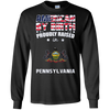 Image of American By Birth Proudly Raised In Pennsylvania Flag Shirt