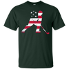 Image of Tee-shirt d'hockey sur glace de drapeau des Etats-Unis américain cadeau sportif patriote
