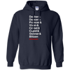 Image of Santa's Reindeer roll call list Christmas shirt.