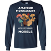 Image of Amateur Mycologist with Questionable Morels Mycology Shirt