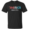 Image of 'Merica Since 1776 Shirt | Cool Retro USA Tshirt for July 4