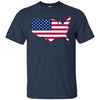 Image of American Flag LS T-Shirt 4th of July America Graphic Tee