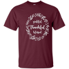 Image of "Grateful Thankful Blessed " Floral Thanksgiving Fall Tee
