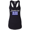 Image of SANTORINI T Shirt Cool Greek Flag Island On The Aegean Sea