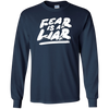 Image of "Fear Is A Liar" T-shirt Success Wins Positive Thinking Tee
