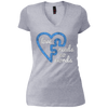 Image of Autism Love Needs no Words Distressed Puzzle Piece T-Shirt