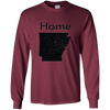 Image of Arkansas Distressed Home State light long sleeve t-shirt
