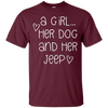 Image of A Girl...Her Dog And Her Jeep T shirt