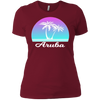 Image of Aruba Souvenir TShirt Tropical Palm Tree Beach Travel Gift