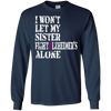 Image of Alzheimer's Awareness T-Shirt For Sister Purple Ribbon Tee