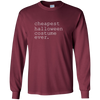 Image of "cheapest halloween costume ever." Funny Holiday Shirt